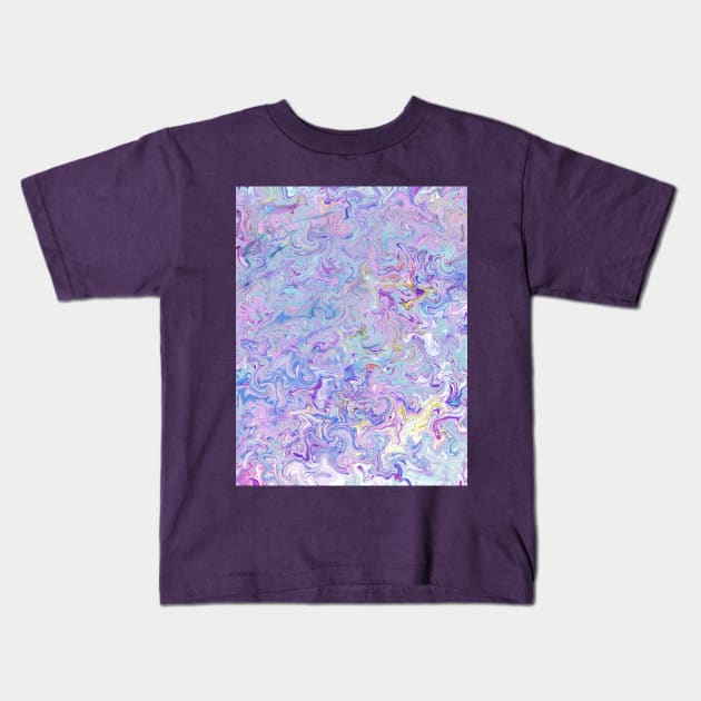 Unicorn Marble Kids T-Shirt by LozMac